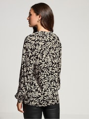 Long Tall Sally Brown Half Placket Blouse - Image 3 of 5