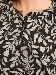Long Tall Sally Brown Half Placket Blouse - Image 4 of 5