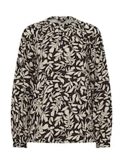 Long Tall Sally Brown Half Placket Blouse - Image 5 of 5
