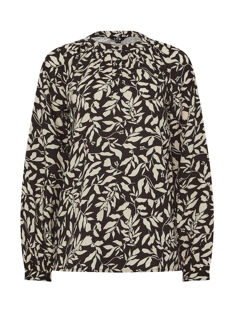 Long Tall Sally Brown Half Placket Blouse - Image 5 of 5