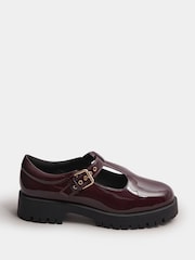 Yours Curve Red Extra Wide Fit Extra Wide Fit T-Bar Patent Mary Jane Shoes - Image 1 of 5