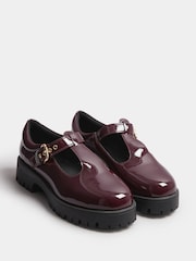 Yours Curve Red Extra Wide Fit Extra Wide Fit T-Bar Patent Mary Jane Shoes - Image 2 of 5