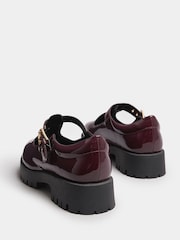 Yours Curve Red Extra Wide Fit Extra Wide Fit T-Bar Patent Mary Jane Shoes - Image 3 of 5