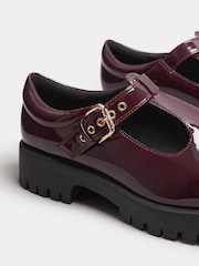 Yours Curve Red Extra Wide Fit Extra Wide Fit T-Bar Patent Mary Jane Shoes - Image 5 of 5