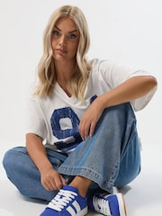 Azul - Yours Curve Wide Fit Padded Skate Trainers - Imagen 1 de 4