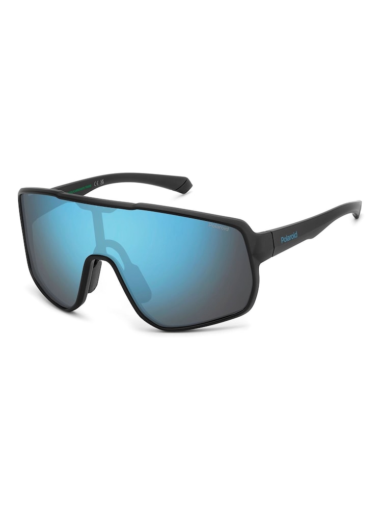 Polaroid Mask Style Black Sunglasses - Image 2 of 8