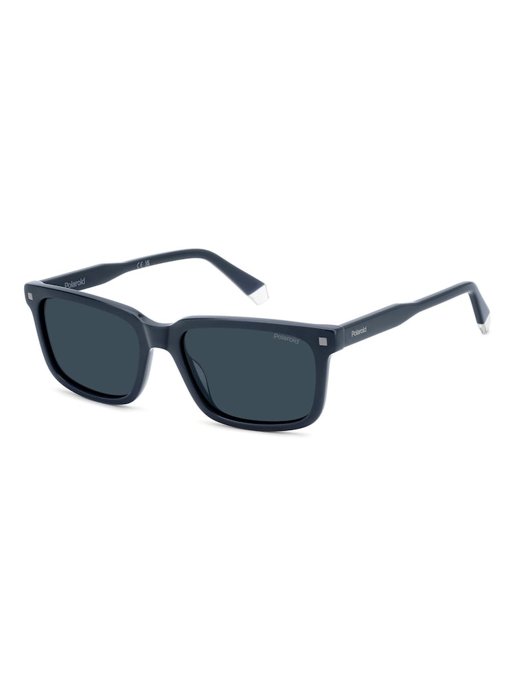 Polaroid Blue Rectangular Sunglasses - Image 2 of 5 Polaroid Blue Rectangular Sunglasses - Image 2 of 5