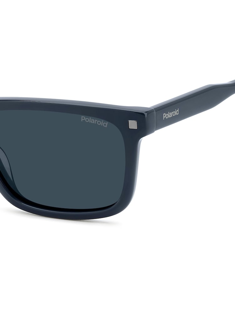 Polaroid Blue Rectangular Sunglasses - Image 5 of 5 Polaroid Blue Rectangular Sunglasses - Image 5 of 5