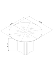 Dark Natural Bexley 4 Seater Dining Table - Image 3 of 8