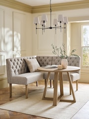 Chunky Weave Mid Natural Wolton Corner Bench and Table Set - Image 1 of 8
