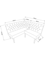 Chunky Weave Mid Natural Wolton Corner Bench and Table Set - Image 5 of 8