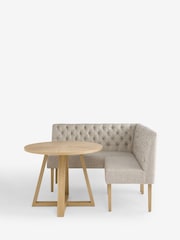 Chunky Weave Mid Natural Wolton Corner Bench and Table Set - Image 7 of 8