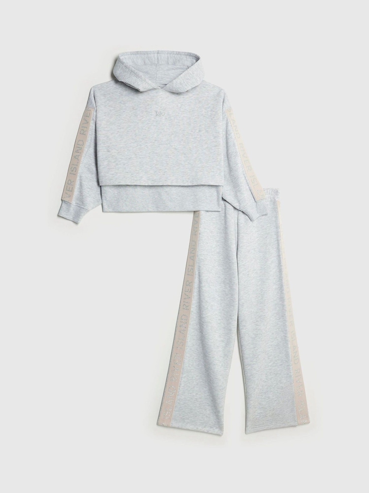 River Island Grey Girls Hooded Sweater Set - Image 2 of 5