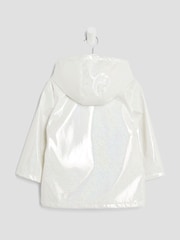 River Island White Girls Glitter Rain Mac - Image 2 of 4
