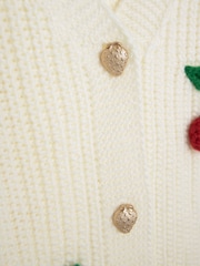 River Island Cream Girls 3D Fruit Cardigan - Image 3 of 4