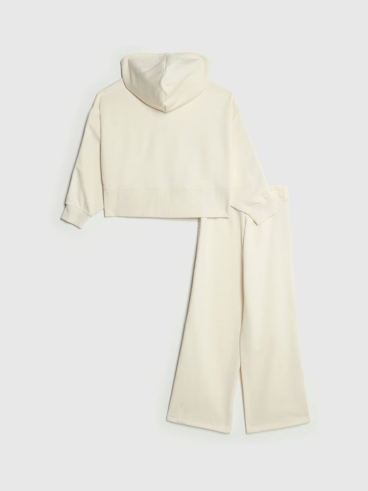 River Island Cream Girls Hooded Sweat Set - Image 2 of 5