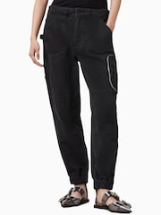 AllSaints Black Florence Joggers - Image 1 of 8