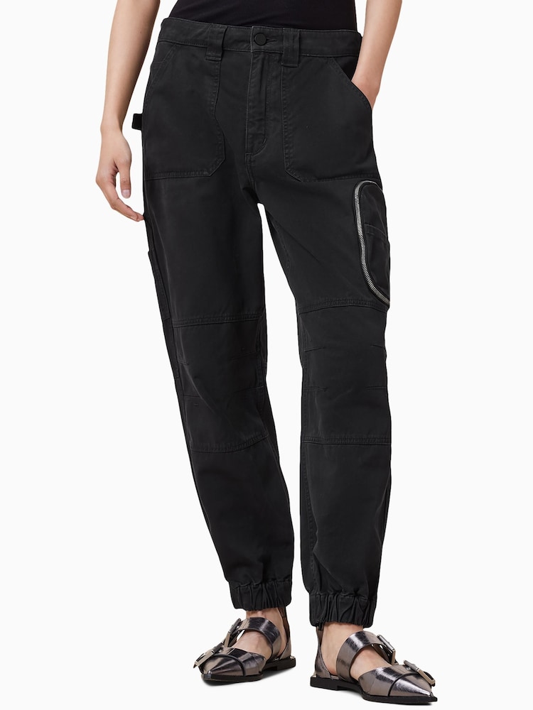 AllSaints Black Florence Joggers - Image 1 of 8