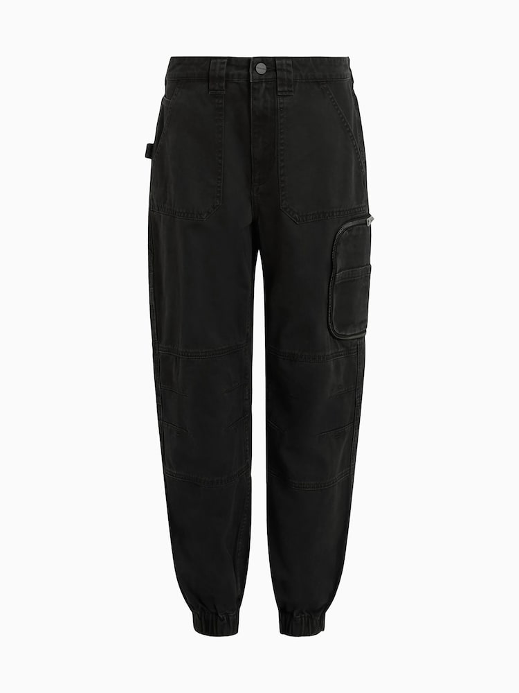 AllSaints Black Florence Joggers - Image 8 of 8