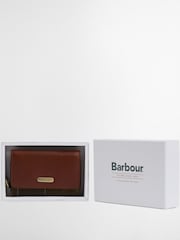 Barbour® Tan Brown Tartan Rosa Leather French Purse - Image 2 of 10