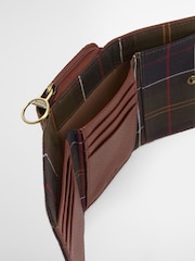 Barbour® Tan Brown Tartan Rosa Leather French Purse - Image 7 of 10