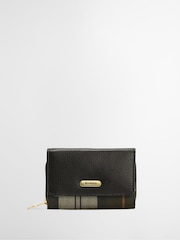 Barbour® Black Tartan Rosa Leather French Purse - Image 1 of 7