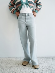 Grijs - High Rise stretchy Jeans met wijde pijpen - Afbeelding 2 van 8