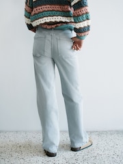 Grijs - High Rise stretchy Jeans met wijde pijpen - Afbeelding 3 van 8