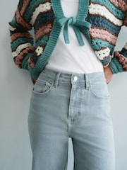 Grijs - High Rise stretchy Jeans met wijde pijpen - Afbeelding 4 van 8