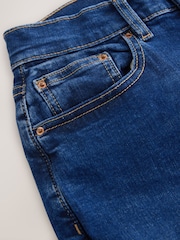 Bleu moyen - Jean extensible ample taille haute - Image 2 de 4