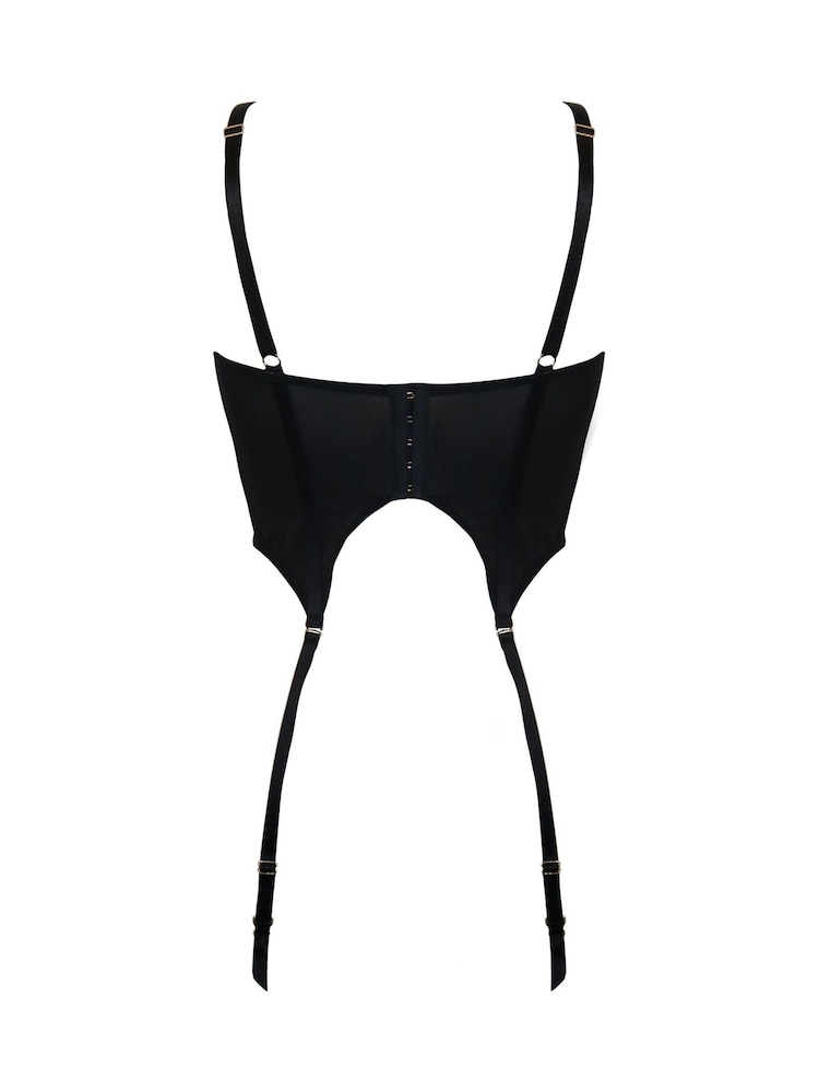 Pour Moi Black Nova Eyelash Lace Cropped Basque - Image 5 of 5 Pour Moi Black Nova Eyelash Lace Cropped Basque - Image 5 of 5