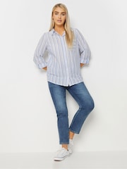 M&Co White 100% Cotton Striped Shirt - Image 2 of 4