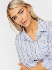 M&Co White 100% Cotton Striped Shirt - Image 4 of 4