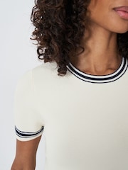 Crew Clothing White Adrianna Knitted Shift Dress - Image 4 of 5