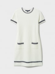 Crew Clothing White Adrianna Knitted Shift Dress - Image 5 of 5