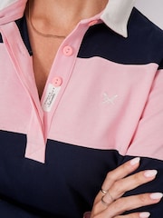 Crew Clothing Pink Long Sleeve Stripe Rugby Shirt - Image 4 of 5