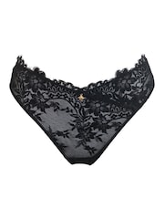 Pour Moi Black Brazilian Nova Eyelash Lace Briefs - Image 3 of 4
