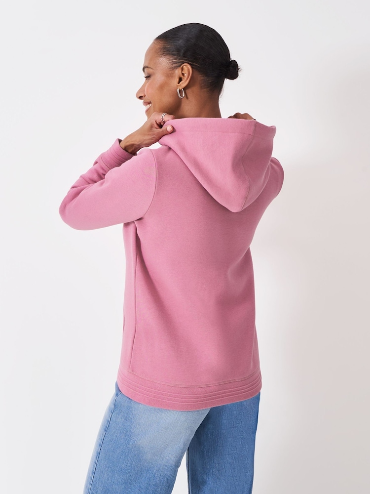 Crew Clothing Pink Heritage Zip Through Hoodie - Image 2 of 5