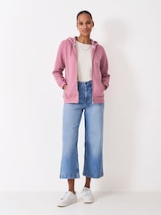 Crew Clothing Pink Heritage Zip Through Hoodie - Image 3 of 5