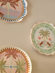 Set von 3 Tropical Print Keramik-Wandkunst-Teller - Bild 3 von 4