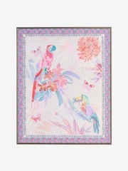 جدارية بإطار مُورّد ومطرَّزة بتفاصيل طيور - Image 5 of 6