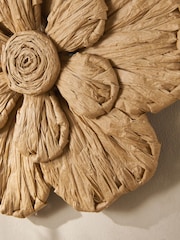 Set of 3 Woven Paper Flower Plaques Wall Art - 3 paveikslėlis iš 5