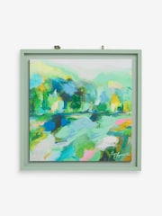 Green Artist Collection by Tiffany Lynch Abstract Scape Framed Wall Art - Image 1 of 1