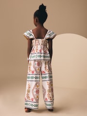 Multi Border Ruffle Blouse and Trousers Set (3-16yrs) - Image 3 of 8