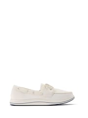 Clarks White Brinkley Edge Shoes - Image 1 of 6