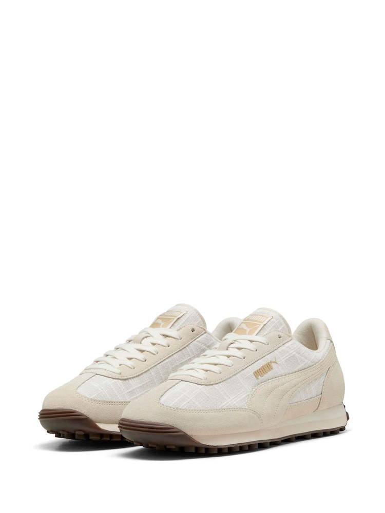 Puma White Easy Rider Straw Trainers - Image 1 of 1 Puma White Easy Rider Straw Trainers - Image 1 of 1