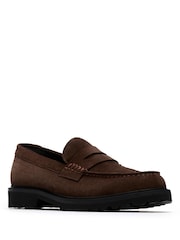 Clarks Brown Berwick Lo Loafers - Image 3 of 6