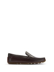 Clarks Brown Corsley Plain Leather Loafers - Image 1 of 6