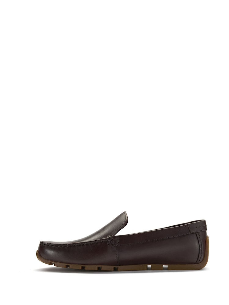 Clarks Brown Corsley Plain Leather Loafers - Image 2 of 6 Clarks Brown Corsley Plain Leather Loafers - Image 2 of 6