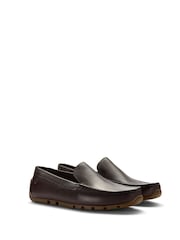 Clarks Brown Corsley Plain Leather Loafers - Image 3 of 6